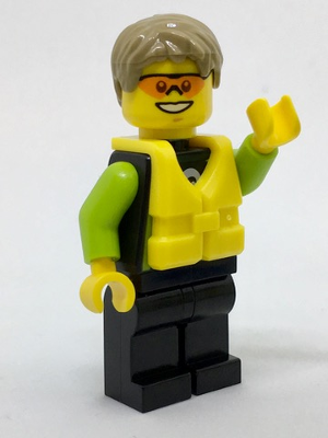 LEGO Minifigure-Beachgoer - Kayaker-Town / City-cty757-Creative Brick Builders